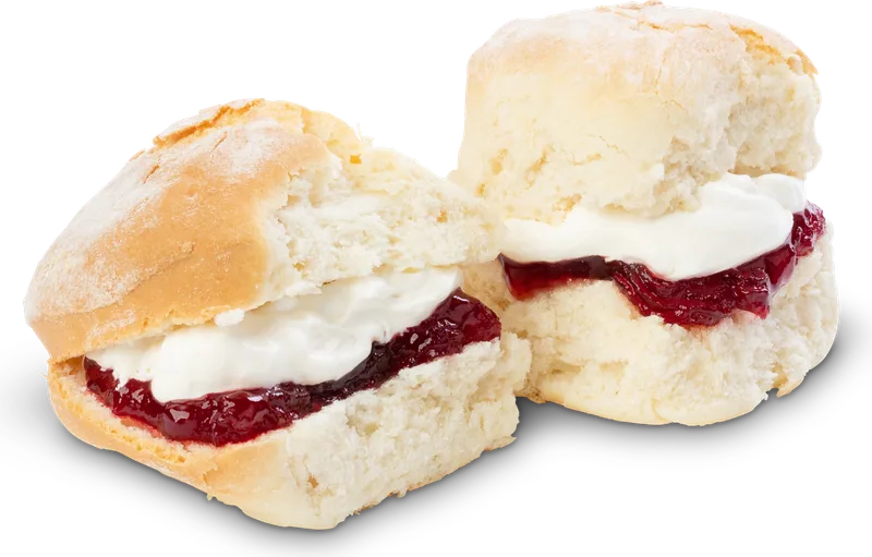 Freshly baked scones served with coffee